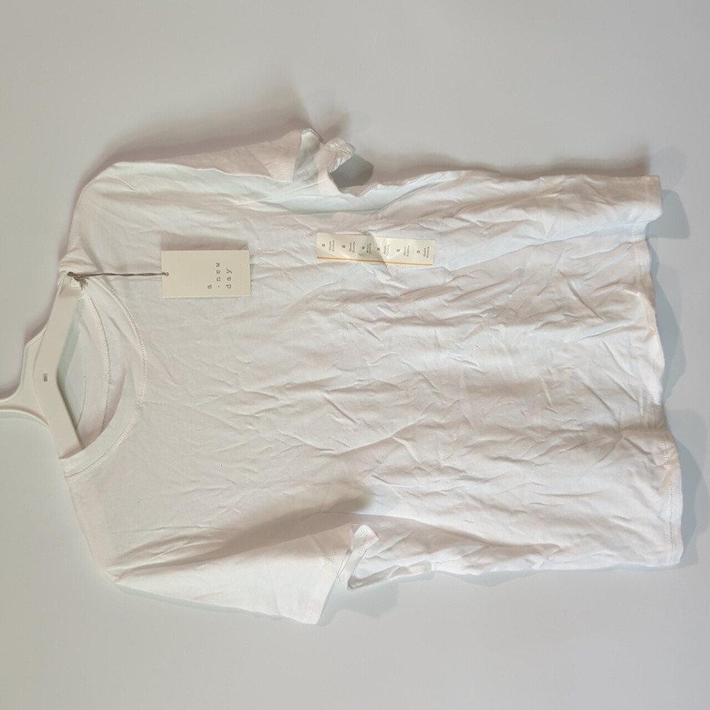 Women's White Short Sleeve Top - A New Day